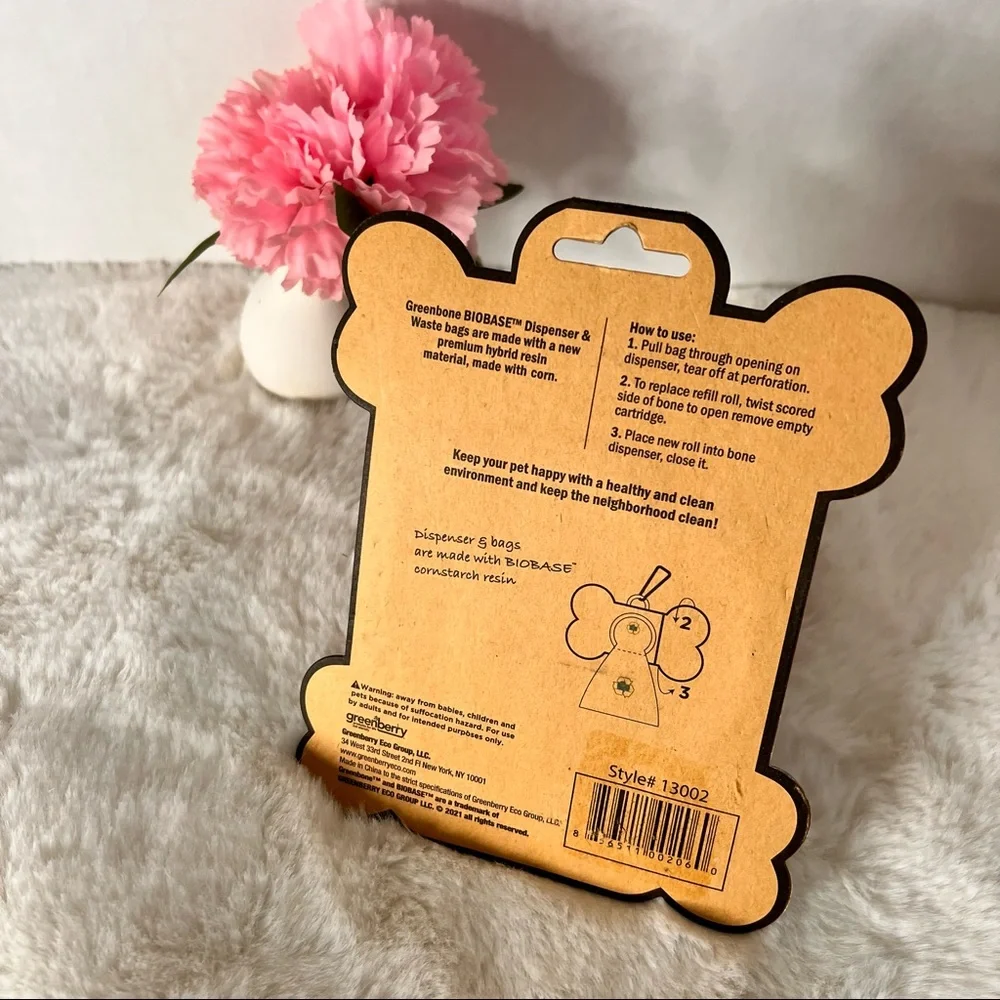 GreenBone BIOBASEE Dispenser & 24 Poop Bags
